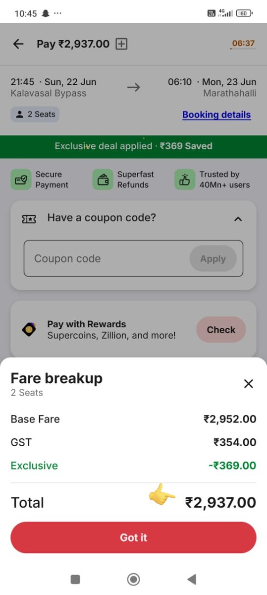 Irumesh_1999's tweet image. எந்த வகையான கொள்ளை இது @sivasankar1ss ??

@BJP4TamilNadu GST இரு பயணிகளுக்கு ₹300+ என்ன நடக்கிறது??

#Madurai #Redbus #TicketToHeaven #PriceHike #KamalHaasan_MP @maiamofficial @ikamalhaasan