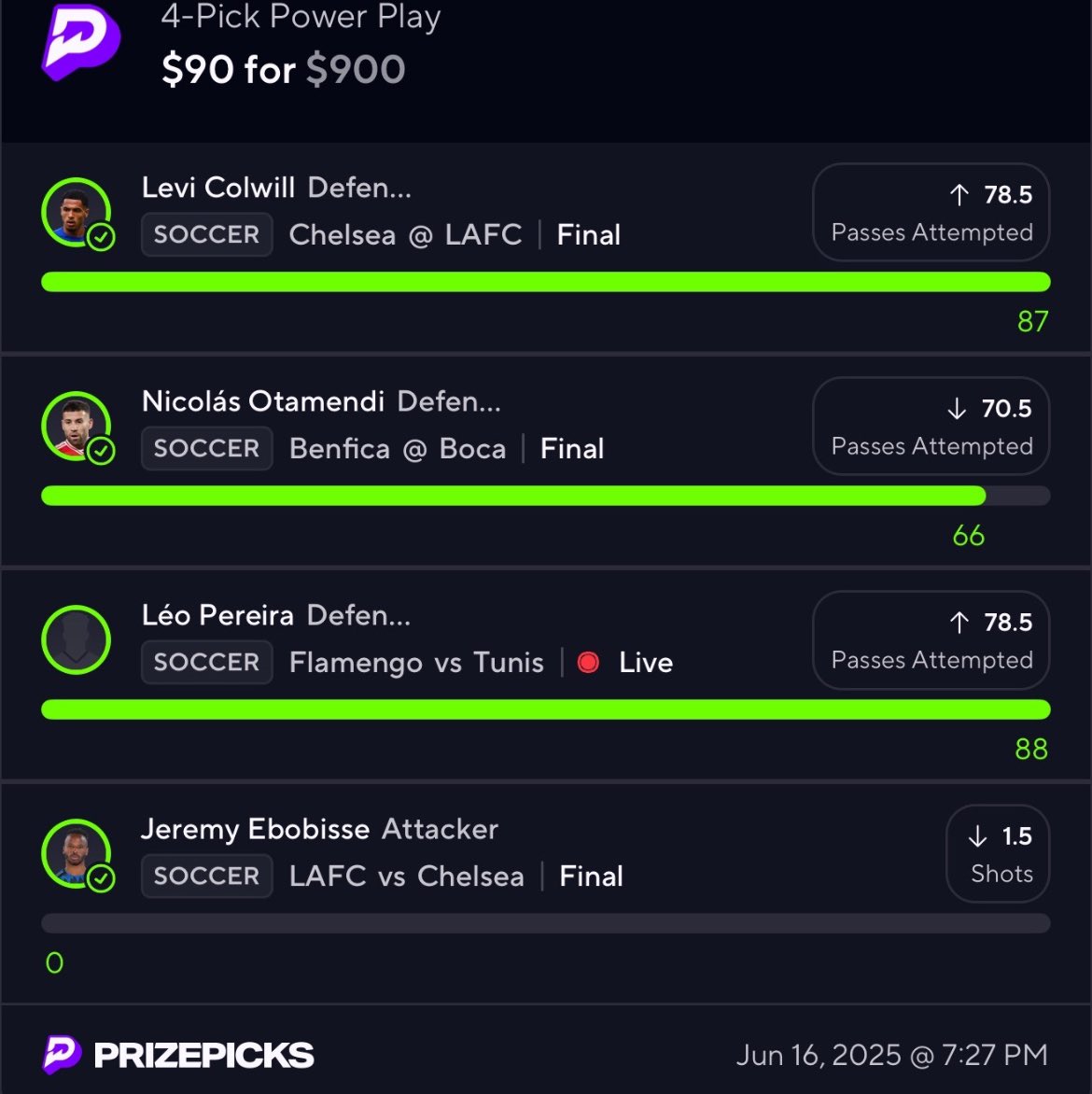 evasivelight's tweet photo. Not a bad start to week! 👀

On my way to a 12th straight profitable week! 💰✅

#prizepicks #gamblingX #GamblingsTwitter #sportsbettingpicks https://t.co/xuPuWnPGm7