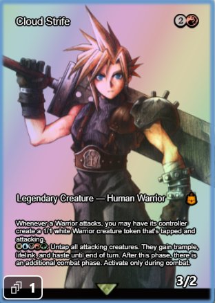 What a strange visual bug. Do I get to sell this virtually "miscut" card? It's the cloud nft, right?