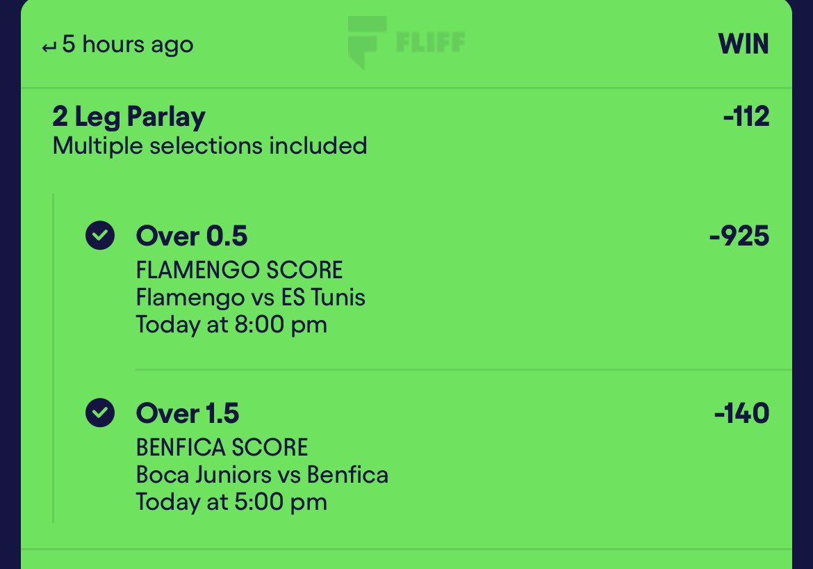 unitedbets's tweet photo. Some of the wins we had today. Yall missing out on free cash #ClubWorldCup https://t.co/6pdNHyn0Ur