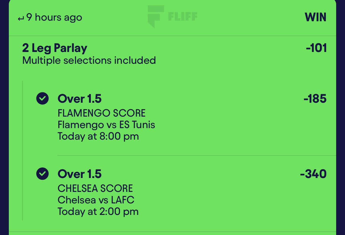 unitedbets's tweet photo. Some of the wins we had today. Yall missing out on free cash #ClubWorldCup https://t.co/6pdNHyn0Ur