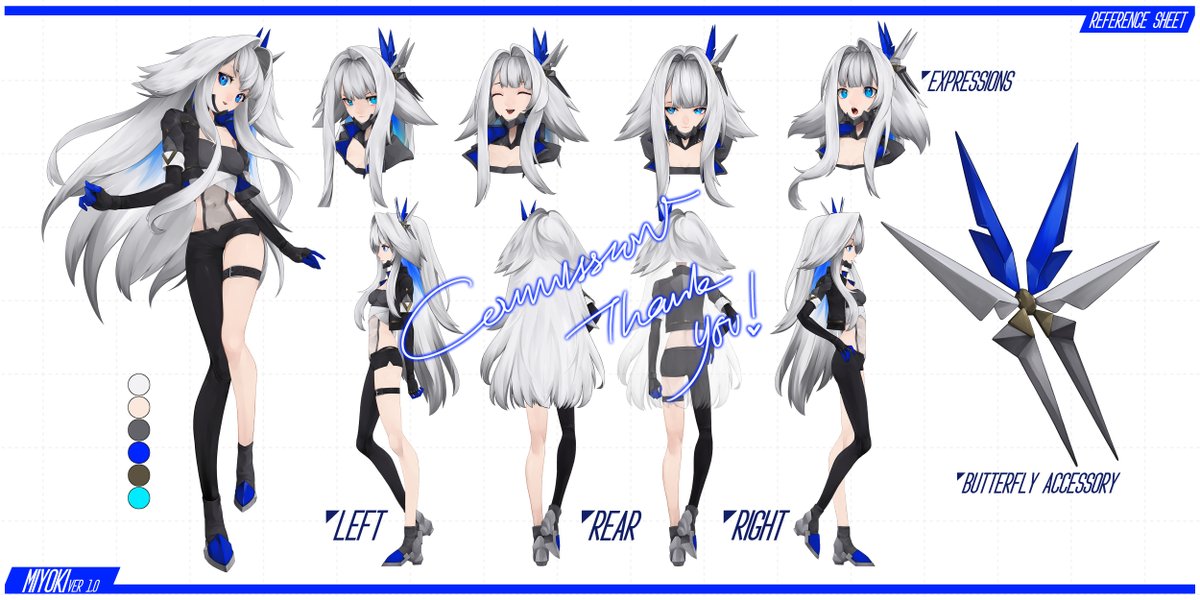 It's finally done YAY~THANK YOU <a href="/bonfirefusion/">Francesco Rossoni</a> for the opportunity! For your lovely OC - Miyoki's character reference sheet!
\(*>u<)/
感謝客戶美美香香的女兒人設圖委託！
(*´∀`)~♥

#VGenComm #VGenComms #VGenOpen #art #drawing #OC #ocartist #commissionsopen #charactersheet