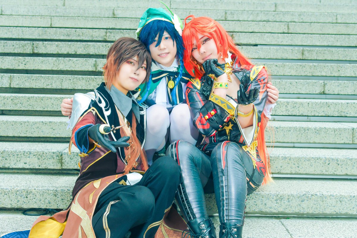 ✧• ─────────── •✧

                  神々の戯れ

✧• ─────────── •✧
🍃▶︎如月
🔶▶︎えだまめちゃん
🔥▶︎紫苑ちゃん

📸▶︎アコスタ公式カメラさん

 #GenshinImapct  #Venti  #Zhongli  #Mavuika  #アコスタところざわ 
 #如月COSlog