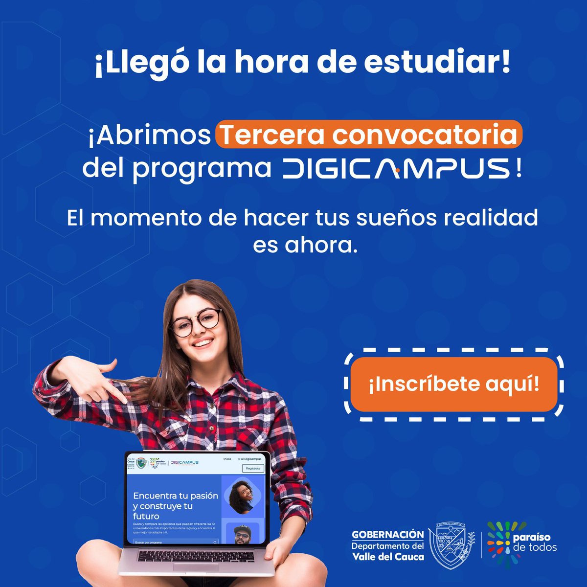 Tercera convocatoria programa Digicampus <a href="/GobValle/">Gobernación Valle del Cauca</a> <a href="/lauao/">Universidad Autónoma de Occidente</a>  campusdigital.valledelcauca.gov.co/inicio