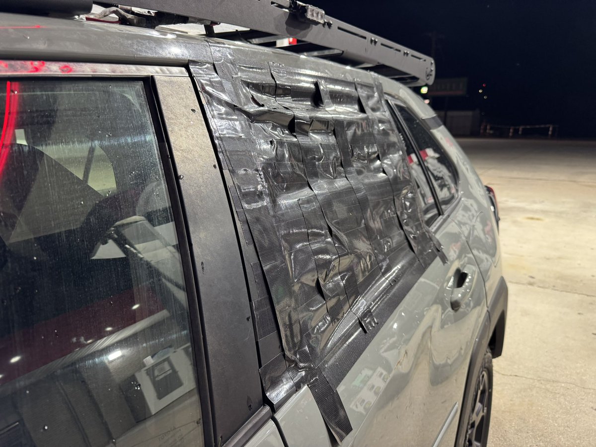 Signs of a successful chase. Thank you <a href="/DLScalesWX/">DL Scales</a> and <a href="/GarrettT_WX/">Storm Chaser Garrett Thompson</a> for the PDS tape job.