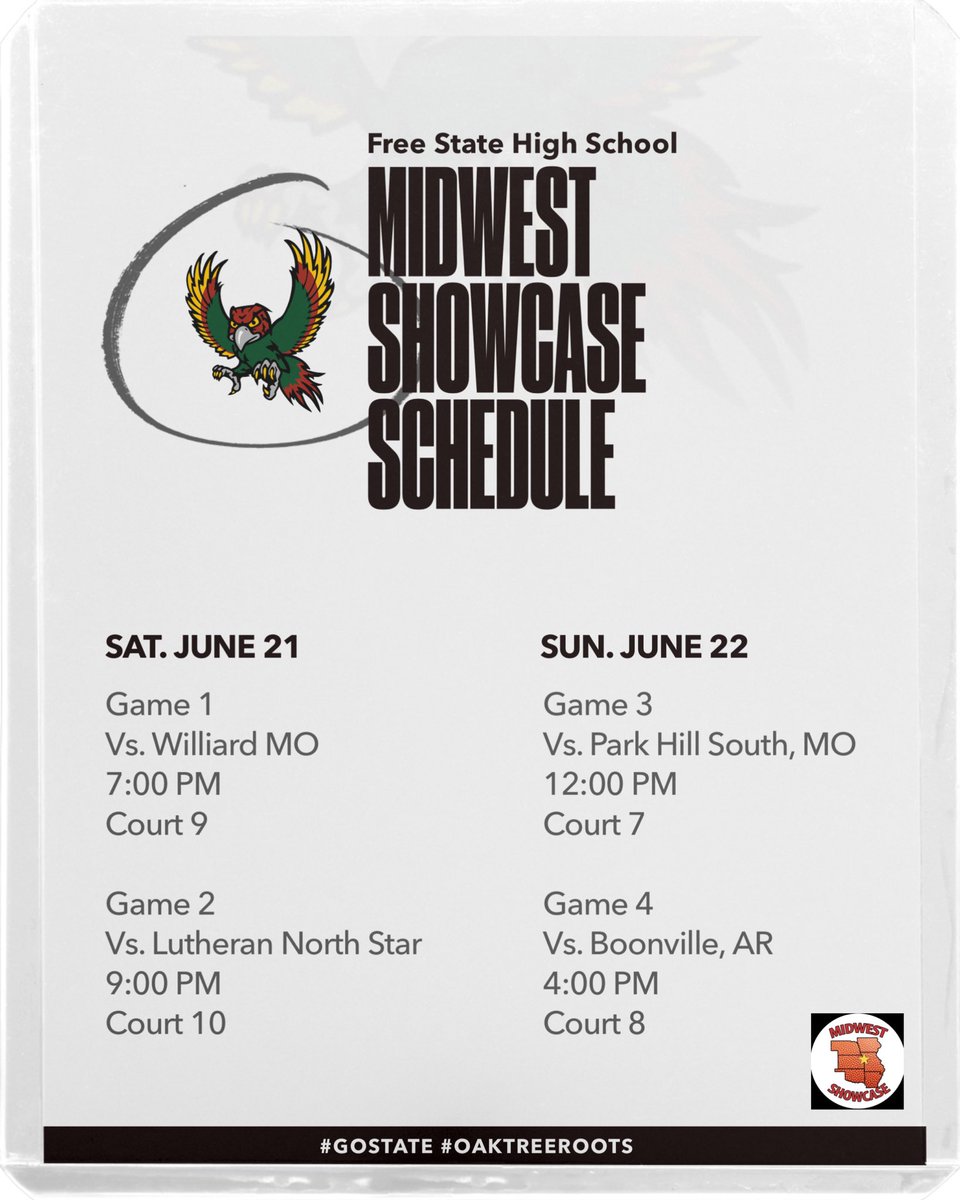 FSHSBasketball's tweet image. Looking forward to completing in arguably one of the best if not the best summer event this weekend. We are honored to be asked to participate. Thank you @MW_Showcase #GoState #OakTreeRoots #BTA