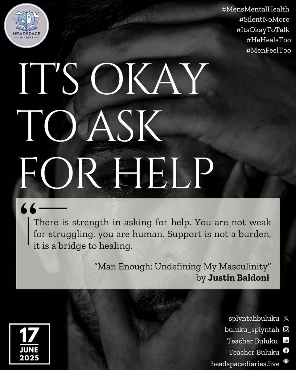 There’s no shame in struggling, and no weakness in reaching out. Asking for help is not giving up, it’s choosing to live, to heal, to grow. You are not alone, and you were never meant to carry everything by yourself.strength is also in the softness, in the tears, in the asking.