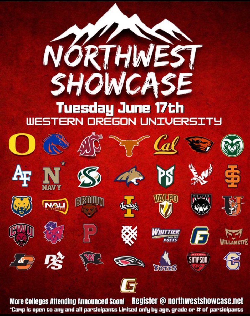 Excited to see some ballers tomorrow at the NW Showcase with <a href="/CoachG_Simpson/">Garrett Sandow</a>. NorthWest Ballers, where ya at!

<a href="/SimpsonRedHawks/">Simpson Red Hawks</a> <a href="/SimpsonU_FB/">Simpson U Football</a> #ComeFlyWithUs #PaintTheStateRed #FearTheSwoop