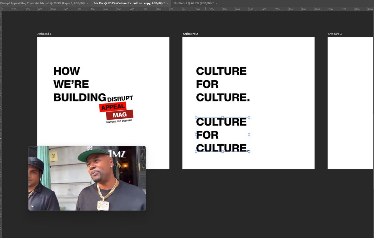 DisruptAppeal's tweet image. How we&apos;re building Disrupt Appeal Mag. We are at a point we could share the process. We got photoshop going on artboards. 

This is fodder for the kilogram. We were against sharing the process but since we have AI on the board, the machine held no punches. 

#Sharework #design