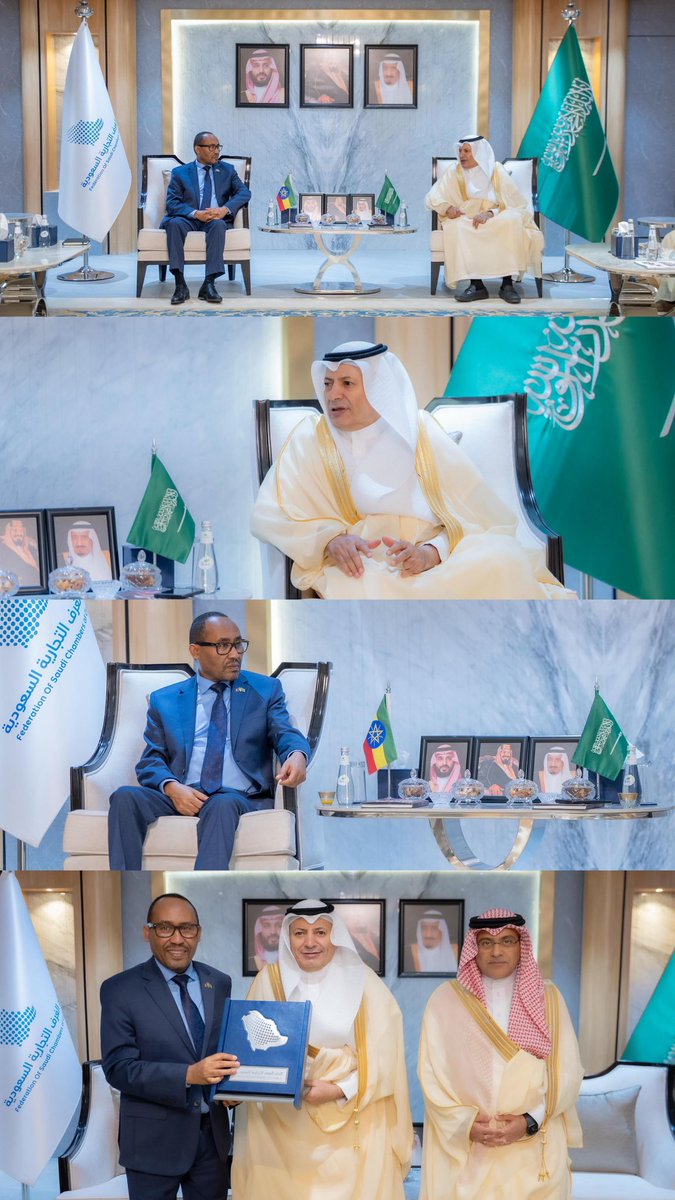 alhwaizy's tweet image. التقيت سعادة سفير جمهورية إثيوبيا لدى المملكة الدكتور مختار خضر و ناقشنا خلال اللقاء سبل تعزيز الفرص الاستثمارية بين البلدين ، وكذلك التحضيرات اللازمة لزيارة وفد أعمال سعودي برئاسة رئيس مجلس الأعمال الاستاذ / عبدالله العجمي إلى إثيوبيا.