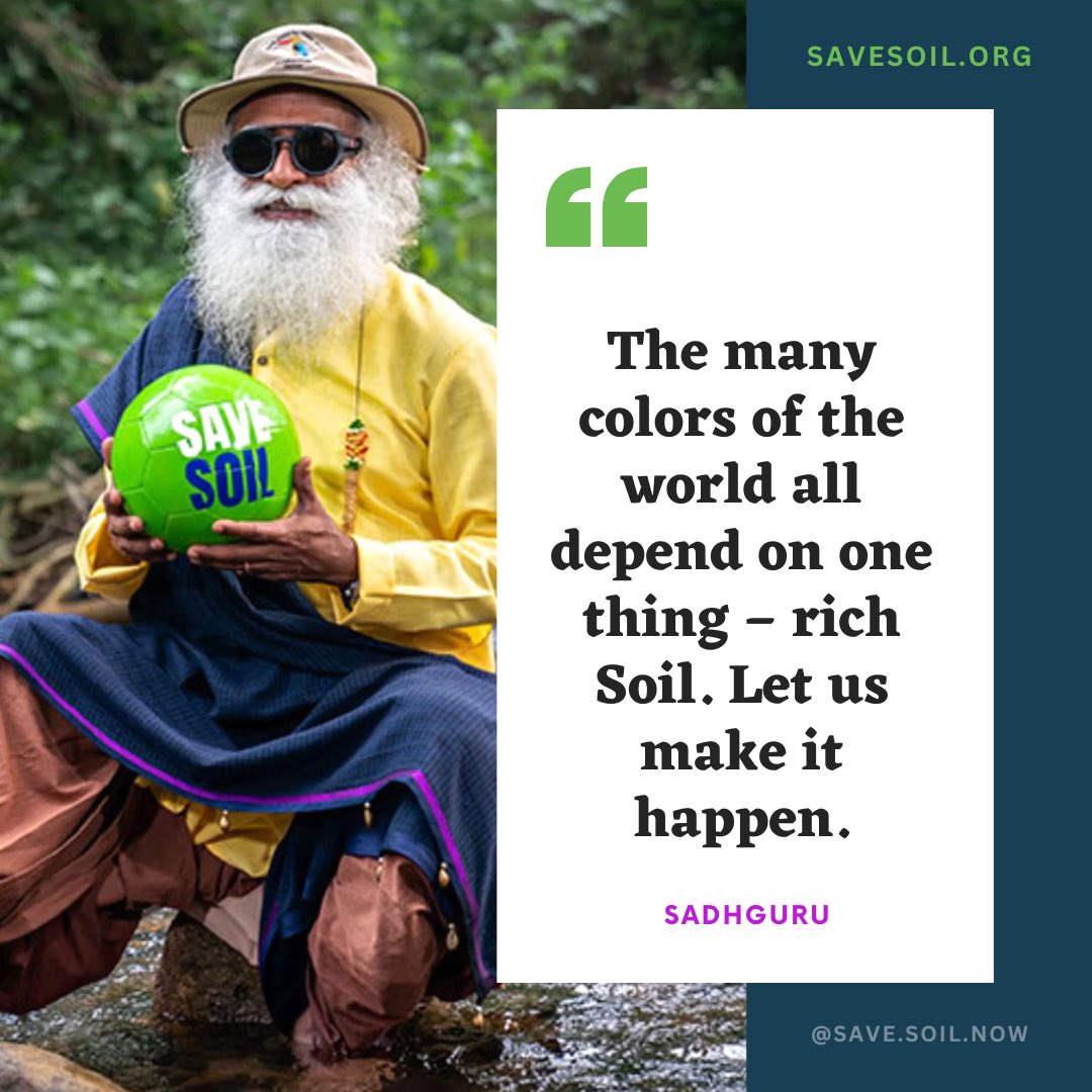 nosoil_nofood's tweet photo. #SaveSoil #savesoilwave #SaveSoilSaveLife #savesoilmovement @SadhguruJV @cpsavesoil #WorldUnitesForSoil https://t.co/r83Zl64HkQ