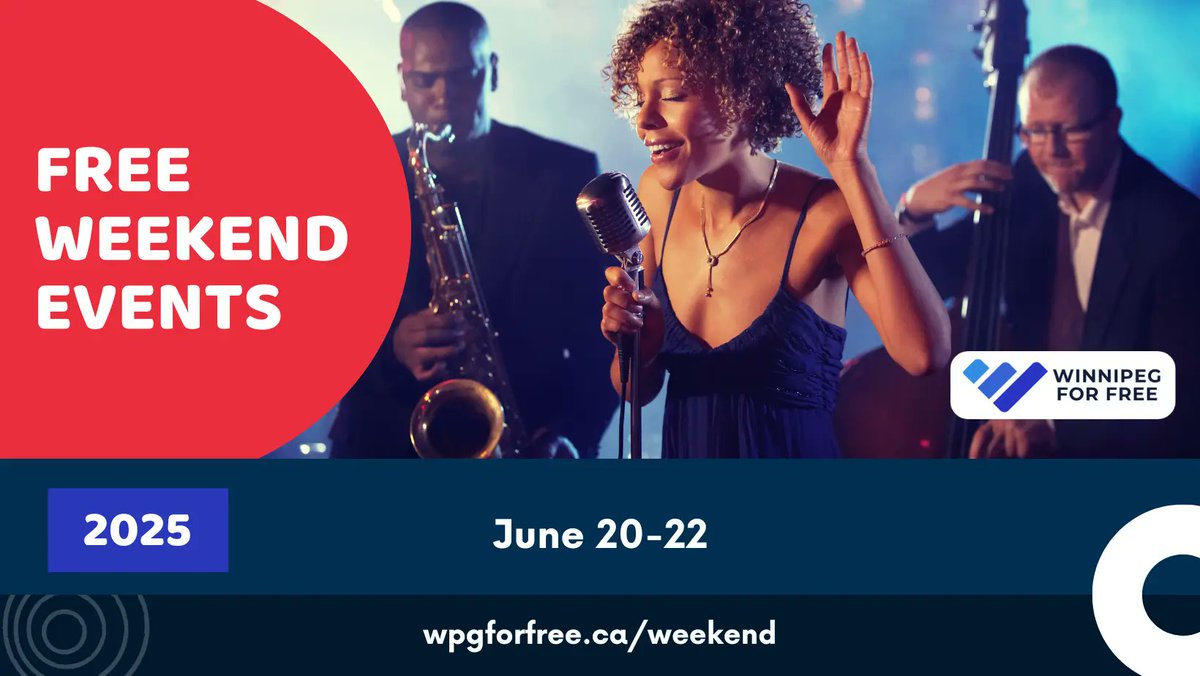 Winnipeg for Free (@wpgforfree) on Twitter photo Option 2:
π Free things to do in #Winnipeg this Weekend June 20β22
πΆ Jazz Fest live shows @ Old Market Square
πͺΆ Celebrate Indigenous Peoples Day @ The Forks & Assiniboine Park
ποΈ Red River Ex β Free admission June 22 from 12β1 PM (rides extra!)
π wpgforfree.ca/weekend Option 2:
π Free things to do in #Winnipeg this Weekend June 20β22
πΆ Jazz Fest live shows @ Old Market Square
πͺΆ Celebrate Indigenous Peoples Day @ The Forks & Assiniboine Park
ποΈ Red River Ex β Free admission June 22 from 12β1 PM (rides extra!)
π wpgforfree.ca/weekend