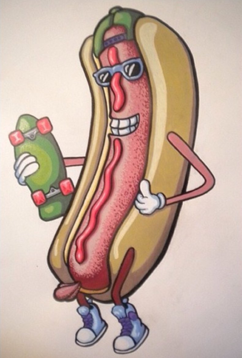 ANTAstuff's tweet image. Yo I love the idea that someone else thought a skateboarding hotdog is the coolest thing ever lol