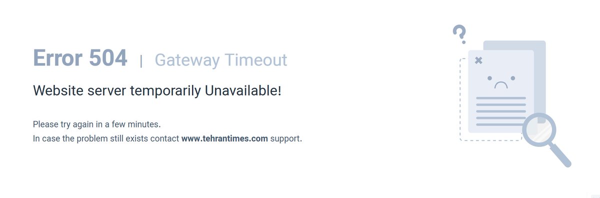 deepapplee's tweet photo. 🚨🚨ALERT: TEHRANTIMES WEBSITE IS CURRENTLY DOWN https://t.co/0KxNVsiAa5