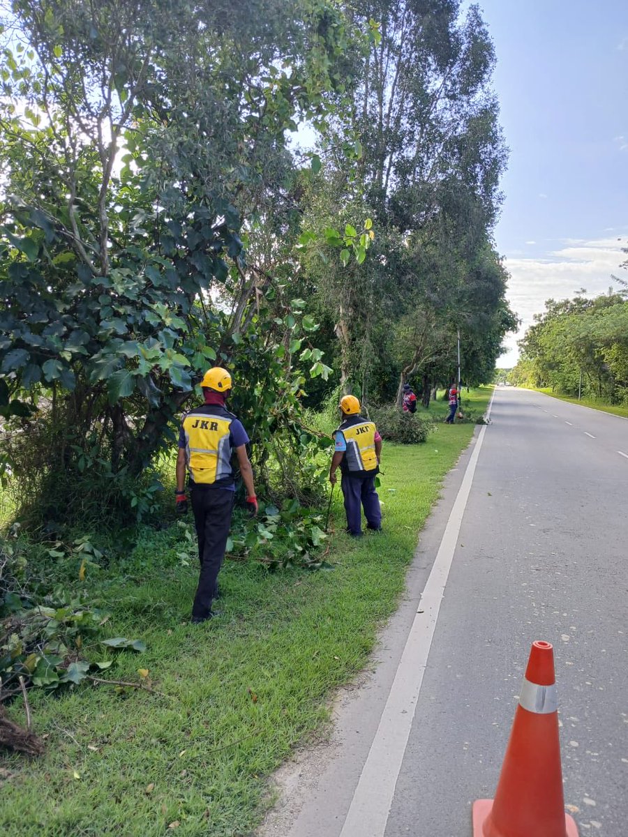 JKR Labuan (@jkrlabuan) on Twitter photo Kerja-kerja mencantas dahan pokok secara Jabatan bagi menambahbaik jarak penglihatan pemandu dan meningkatkan keselamatan pengguna jalan raya di Jalan Bebuloh - Rancha-Rancha (L738).
<a href="/RoslanisE/">Roslan bin Ismail</a>
<a href="/TKPKR_Infra/">TKPKR (Sektor Infra)</a>
<a href="/Shahrom_007/">Mohd Shahrom</a>
<a href="/IPJKR_Official/">JKR Malaysia Rasmi</a> Kerja-kerja mencantas dahan pokok secara Jabatan bagi menambahbaik jarak penglihatan pemandu dan meningkatkan keselamatan pengguna jalan raya di Jalan Bebuloh - Rancha-Rancha (L738).
<a href="/RoslanisE/">Roslan bin Ismail</a>
<a href="/TKPKR_Infra/">TKPKR (Sektor Infra)</a>
<a href="/Shahrom_007/">Mohd Shahrom</a>
<a href="/IPJKR_Official/">JKR Malaysia Rasmi</a>