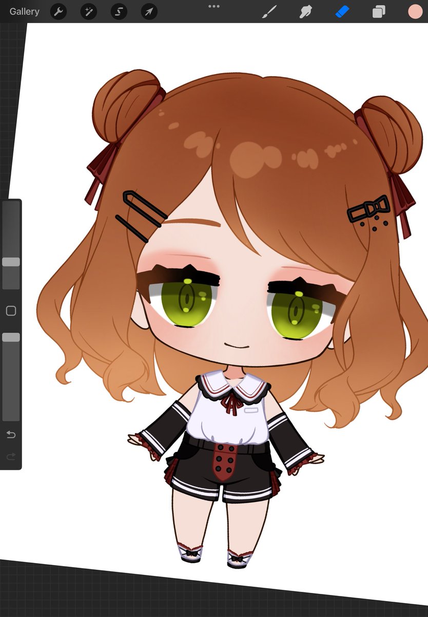 She’s so cuuuuute. I’ve missed drawing chibi models  🥰