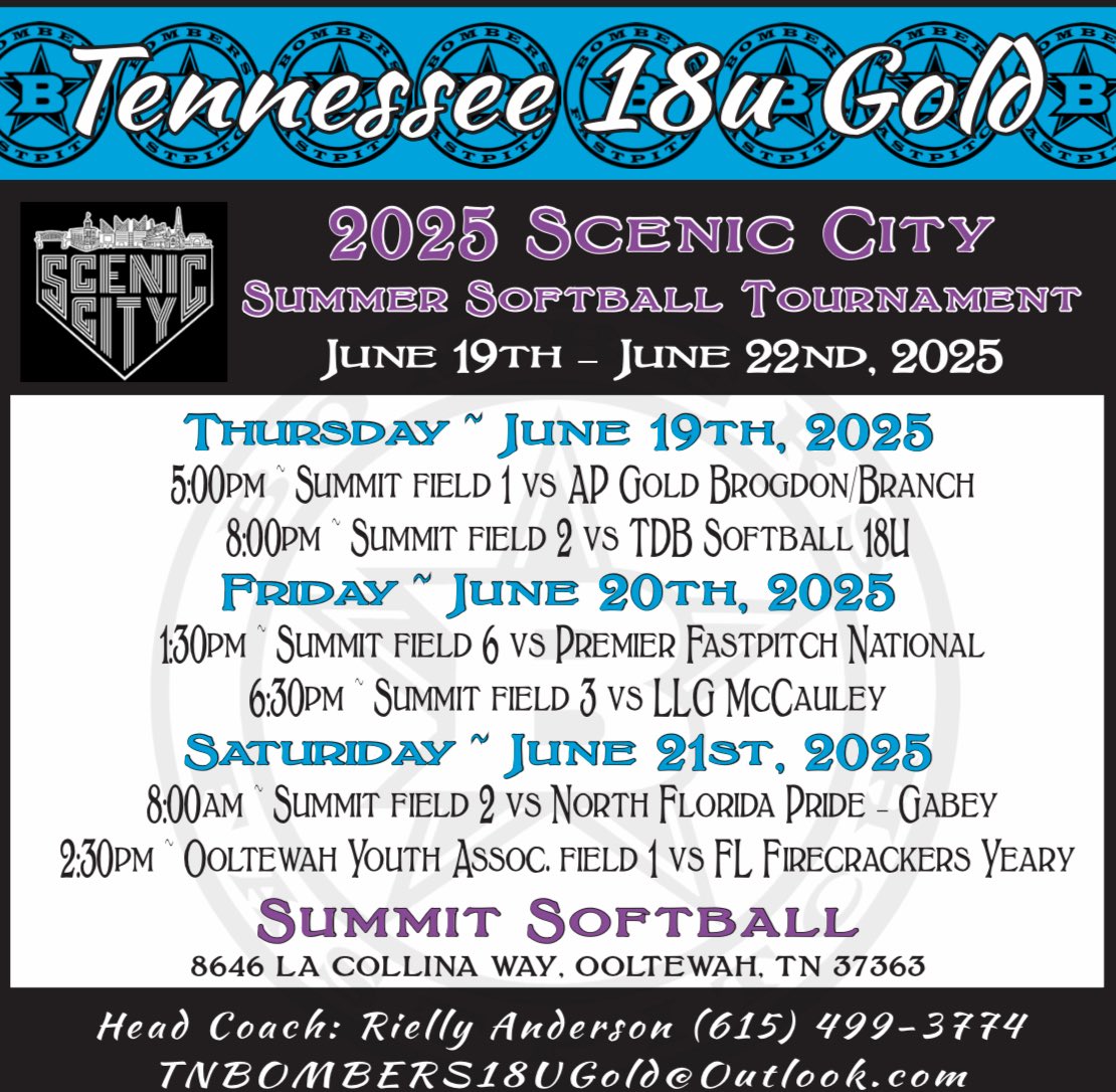 Scenic City Schedule!
