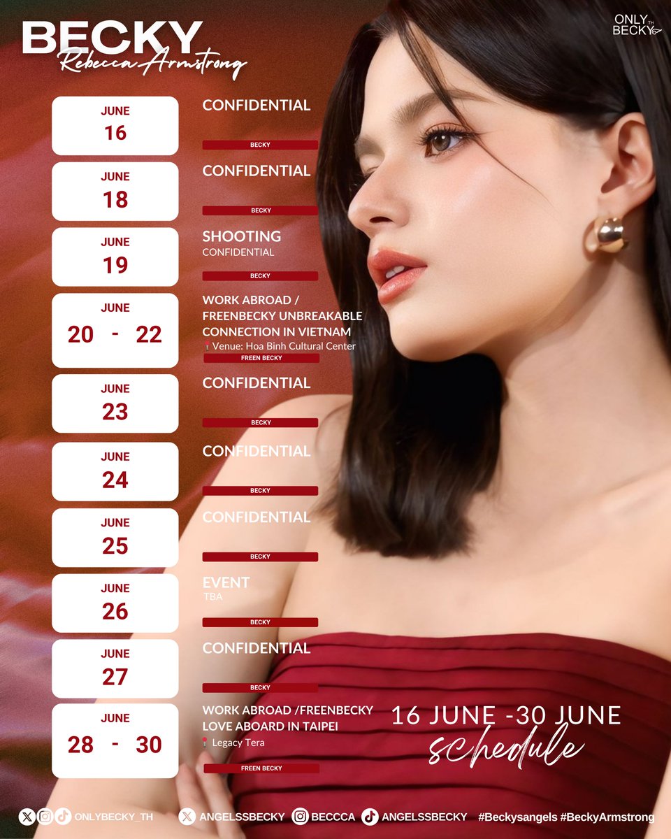 ONLYBECKY_TH (@onlybecky_th) on Twitter photo 🥀ตารางงาน เบ็คกี้ รีเบคก้า แพทรีเซีย อาร์มสตรอง 💫👑
<a href="/AngelssBecky/">Becky Armstrong</a> 👑🪽✨️🥀
ประจำเดือน 16 JUN- 30 JUN 2025
อัพเดทล่าสุดวันที่ 16 JUN 2025
ตารางงาน confirm จาก IDOLFACTORY Confirmed by IDOLFACTORY. Subject to changes and updates. ✨️🥀
#Beckysangels #BeckyArmstrong 🥀ตารางงาน เบ็คกี้ รีเบคก้า แพทรีเซีย อาร์มสตรอง 💫👑
<a href="/AngelssBecky/">Becky Armstrong</a> 👑🪽✨️🥀
ประจำเดือน 16 JUN- 30 JUN 2025
อัพเดทล่าสุดวันที่ 16 JUN 2025
ตารางงาน confirm จาก IDOLFACTORY Confirmed by IDOLFACTORY. Subject to changes and updates. ✨️🥀
#Beckysangels #BeckyArmstrong