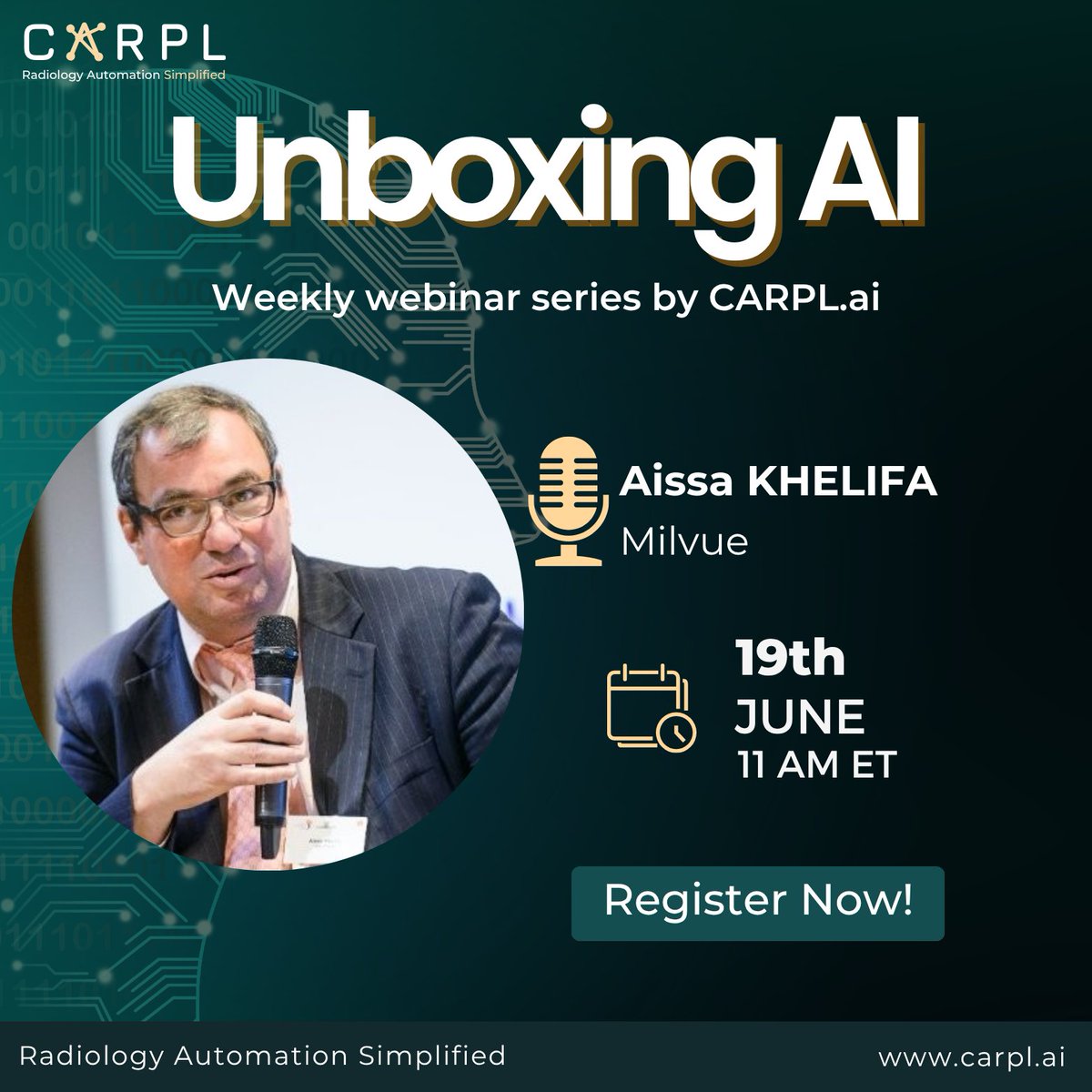This week’s Unboxing AI guest, Mr. Aissa KHELIFA, is a seasoned executive with experience in medical imaging, healthcare strategy, and innovation!
Register now and bring your questions → lnkd.in/g-wm5WAv