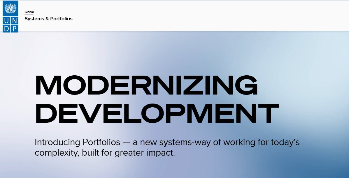 As the development sector is in soul-searching mode, UNDP has launched a minisite dedicated to portfolio approaches. Portfolios are not a panacea, nor a "solution", but rather the beginning of an inquiry on what is next for development practice undp.org/systems-portfo…