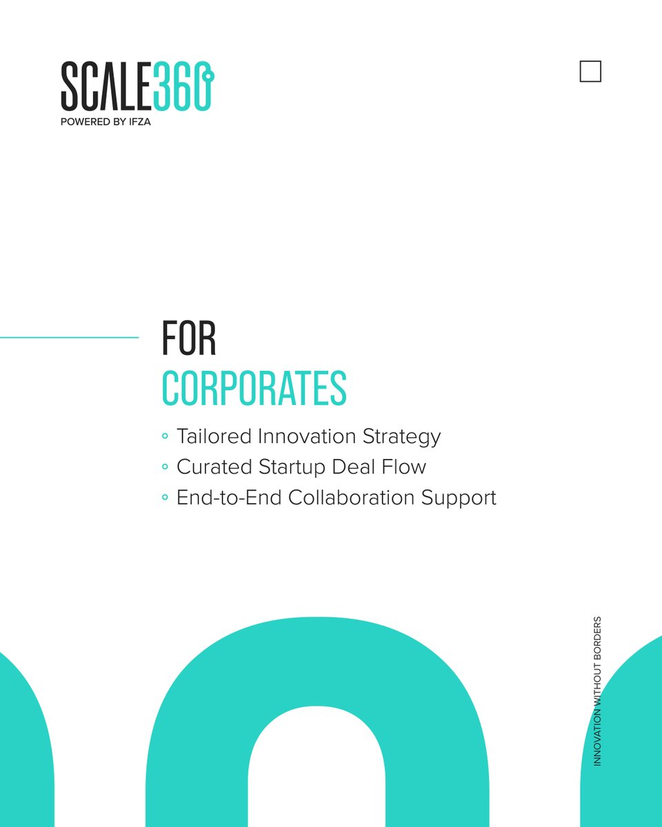Innovation happens when startups and corporations collaborate effectively.

Scale360 builds bridges that benefit both sides, helping startups scale and corporations innovate faster. 

#Scale360 #Scale360Global #Collaboration