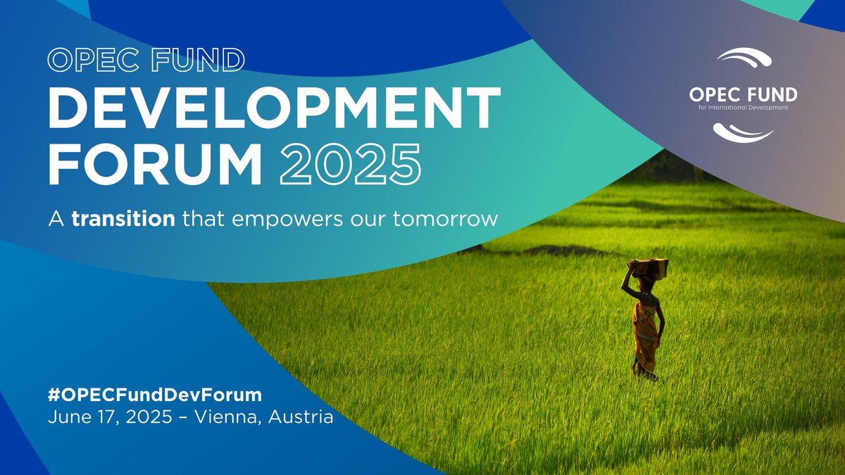 يحدث منتدى #OPECFundDevForum اليوم في قصر هوفبورغ في #فيينا.
حيث يجتمع شركاء التنمية وقادة الفكر لتعزيز التأثير تحت شعار: "تحوّل يمكّن مستقبلنا". 🌍
📺 شاهدوا البث المباشر: bit.ly/OFDF2025_Lives…