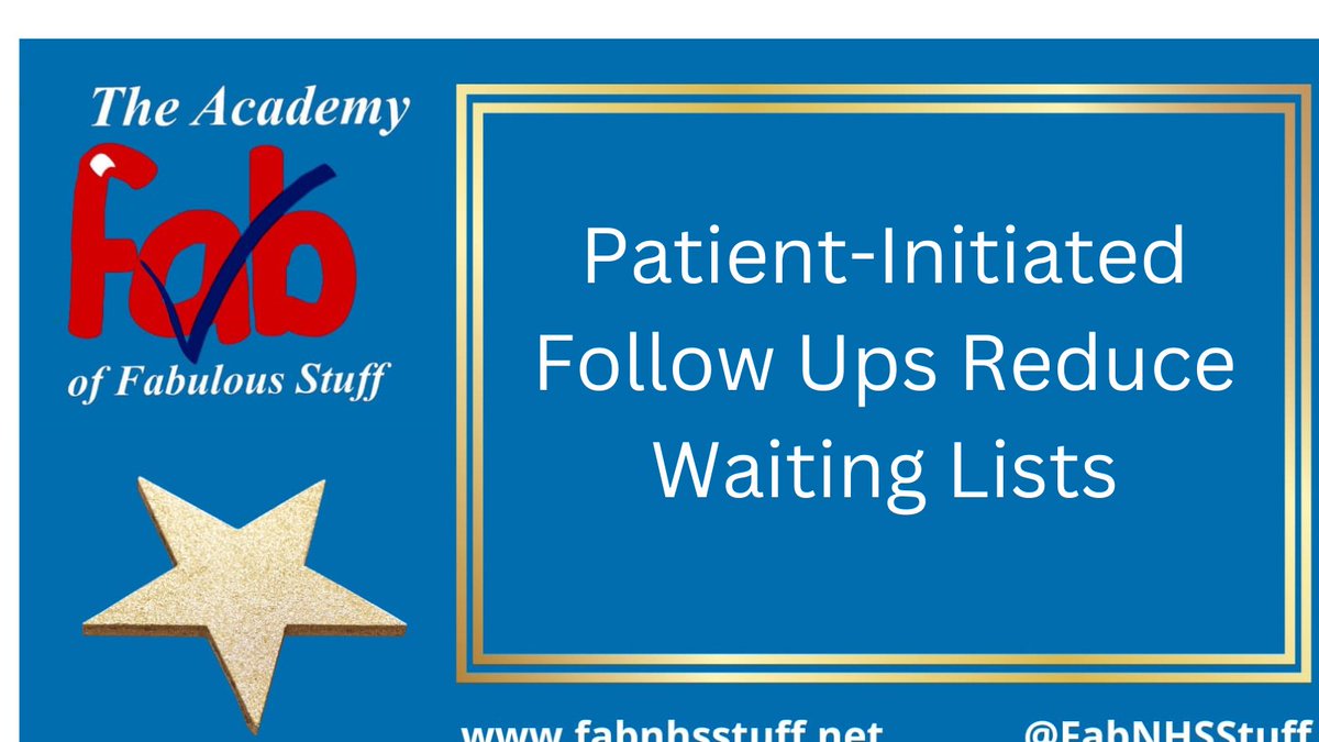 AcademyOfFabStuff (@fabnhsstuff) on Twitter photo Read all about how KCHFT patient-initiated follow ups are reduce waiting lists...
ow.ly/B0Jl50TypvN
<a href="/RoyLilley/">Roy Lilley 💙</a> <a href="/NHSKentCHFT/">Kent Community Health NHS Foundation Trust</a> Read all about how KCHFT patient-initiated follow ups are reduce waiting lists...
ow.ly/B0Jl50TypvN
<a href="/RoyLilley/">Roy Lilley 💙</a> <a href="/NHSKentCHFT/">Kent Community Health NHS Foundation Trust</a>