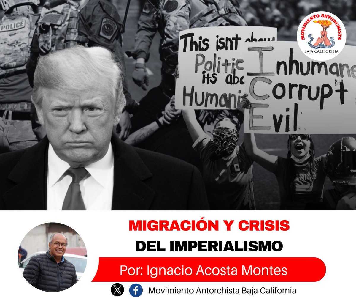 AntorchaBajaC's tweet photo. Te compartimos el artículo del dirigente de Antorcha en BC

Migración y crisis del imperialismo

@ignacioambc 

https://t.co/Rz33sgR7Zt https://t.co/mmxmN2hp7Z