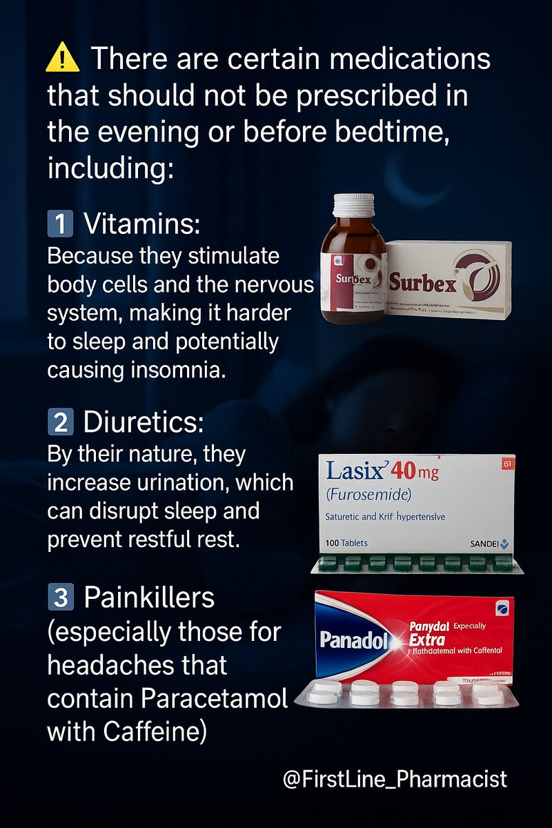 Always follow your doctor’s timing instructions, and ask your pharmacist when in doubt. Taking certain medications at the wrong time can do more harm than good — even if the medicine itself is right. <a href="/Prince_Fynnz/">Prince Fynn</a> <a href="/instablog9ja/">Instablog9ja</a>  <a href="/DrMedica_13/">Dr. Medica🩺</a> <a href="/PH_Socials/">Port Harcourt Socials</a> <a href="/NigeriaStories/">Nigeria Stories</a>