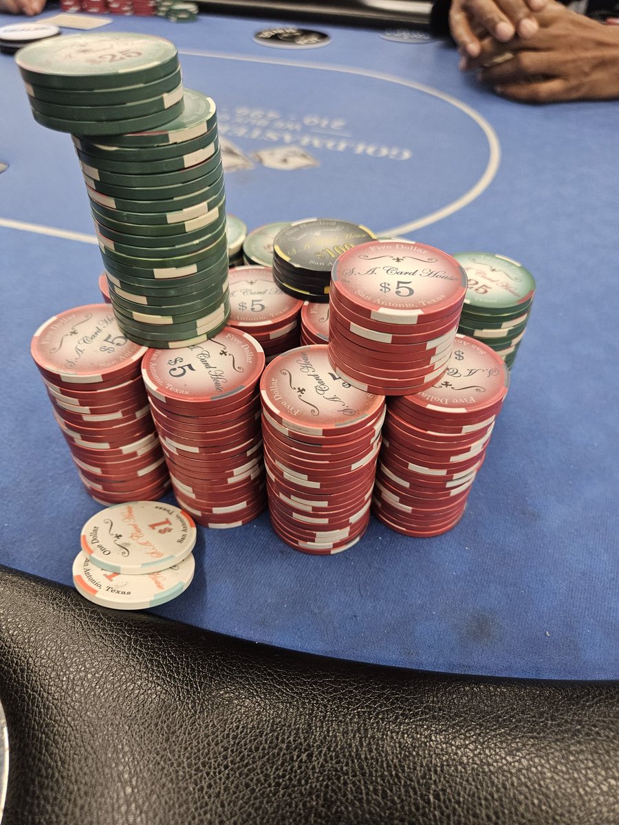 Greg Vail (@gregvail85) on Twitter photo Had to leave Vegas a week early and couldn't play the 10k? A week in #SanAntonio <a href="/SACARDHOUSE1/">SA CARD HOUSE</a> is a pretty good consolation prize.
Fouls offset. First down. Lol! Had to leave Vegas a week early and couldn't play the 10k? A week in #SanAntonio <a href="/SACARDHOUSE1/">SA CARD HOUSE</a> is a pretty good consolation prize.
Fouls offset. First down. Lol!
