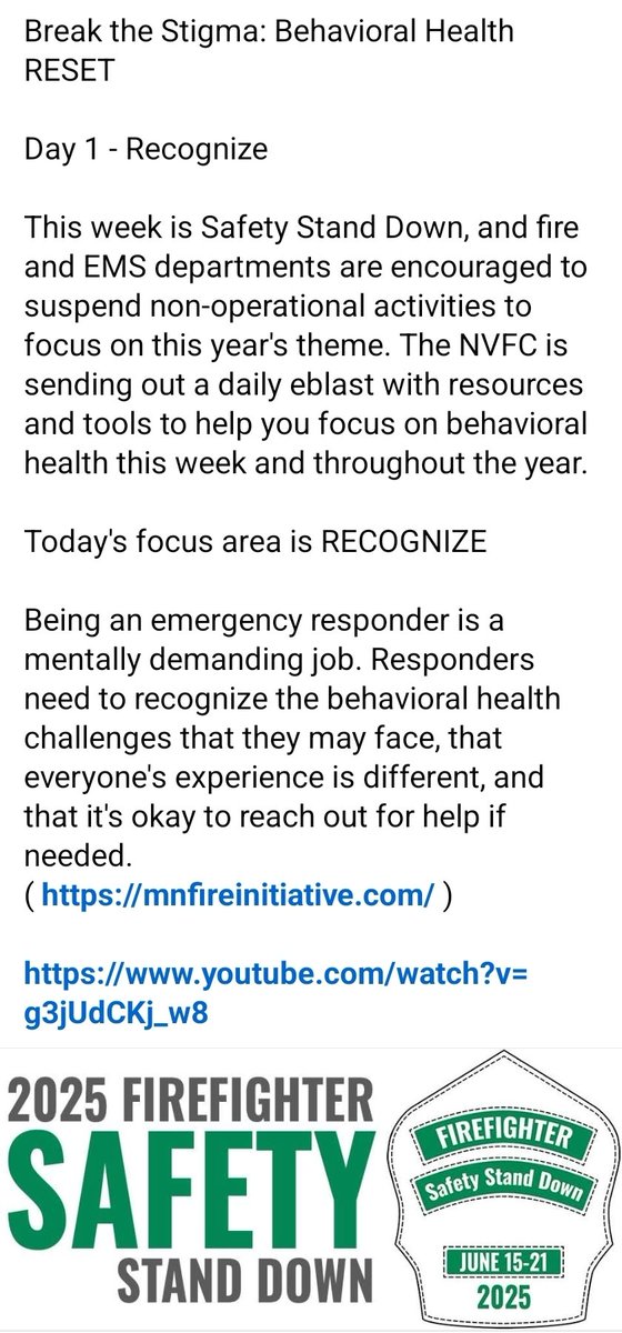 mnfireinitiative.com
#Firefighter #1stResponders #MentalHealthMatters
