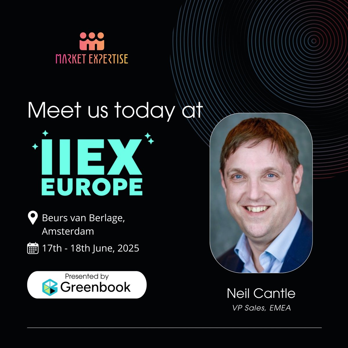 At Market Expertise, we turn clarity, agility &amp; partnership into real impact. Meet our EMEA VP of Sales, Neil Cantle, at #IIEXEurope2025 in Amsterdam &amp; explore how tailored B2B insights can drive purposeful growth.
🔗 market-expertise.com
#IIEXEU #B2BInsights <a href="/Greenbook/">Greenbook</a>