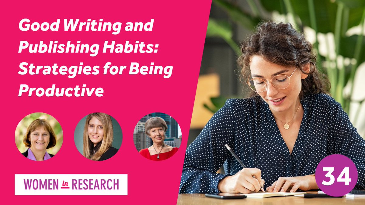 Women in Research (Australia) (@womenresearchau) on Twitter photo βοΈ Struggling to find the time, clarity or confidence to write and publish?
Join our upcoming #webinar with Profs <a href="/Sharonkparker/">Sharon parker</a>, Jane McAdam AO and Lidia Morawska as they share lessons learned and practical tips.
ποΈ 26 June | π 11am AWST
πRegister: womeninresearch.org.au/event-details/β¦ βοΈ Struggling to find the time, clarity or confidence to write and publish?
Join our upcoming #webinar with Profs <a href="/Sharonkparker/">Sharon parker</a>, Jane McAdam AO and Lidia Morawska as they share lessons learned and practical tips.
ποΈ 26 June | π 11am AWST
πRegister: womeninresearch.org.au/event-details/β¦