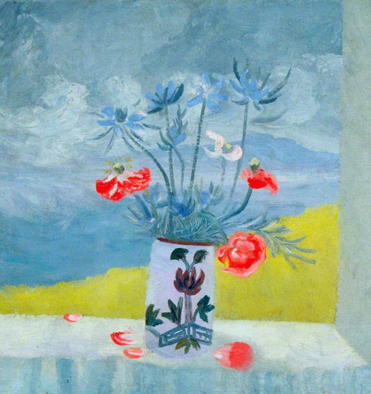 Winifred Nicholson, 
 Flowers on a window sill, 1946
#WomensArt