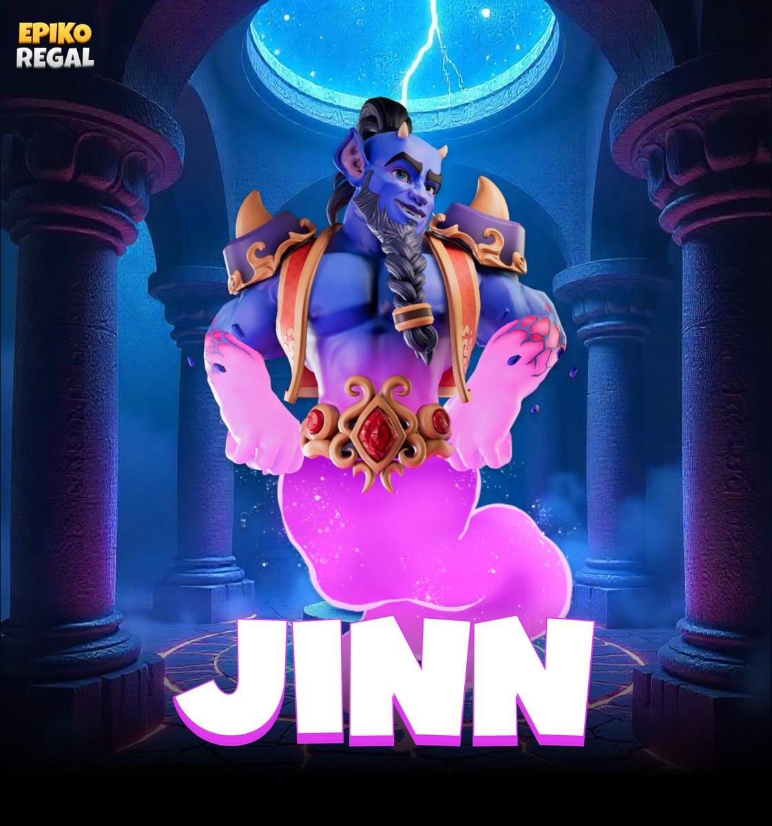 Meet Jinn — born in Arabian epics, scholar of ancient magic! 💫

He strikes enemies, shatters buildings, and heals from damage dealt.

Download and play @EpikoRegal now!⚔️

#epiko #epikoregal #gamingcommunity #jinn