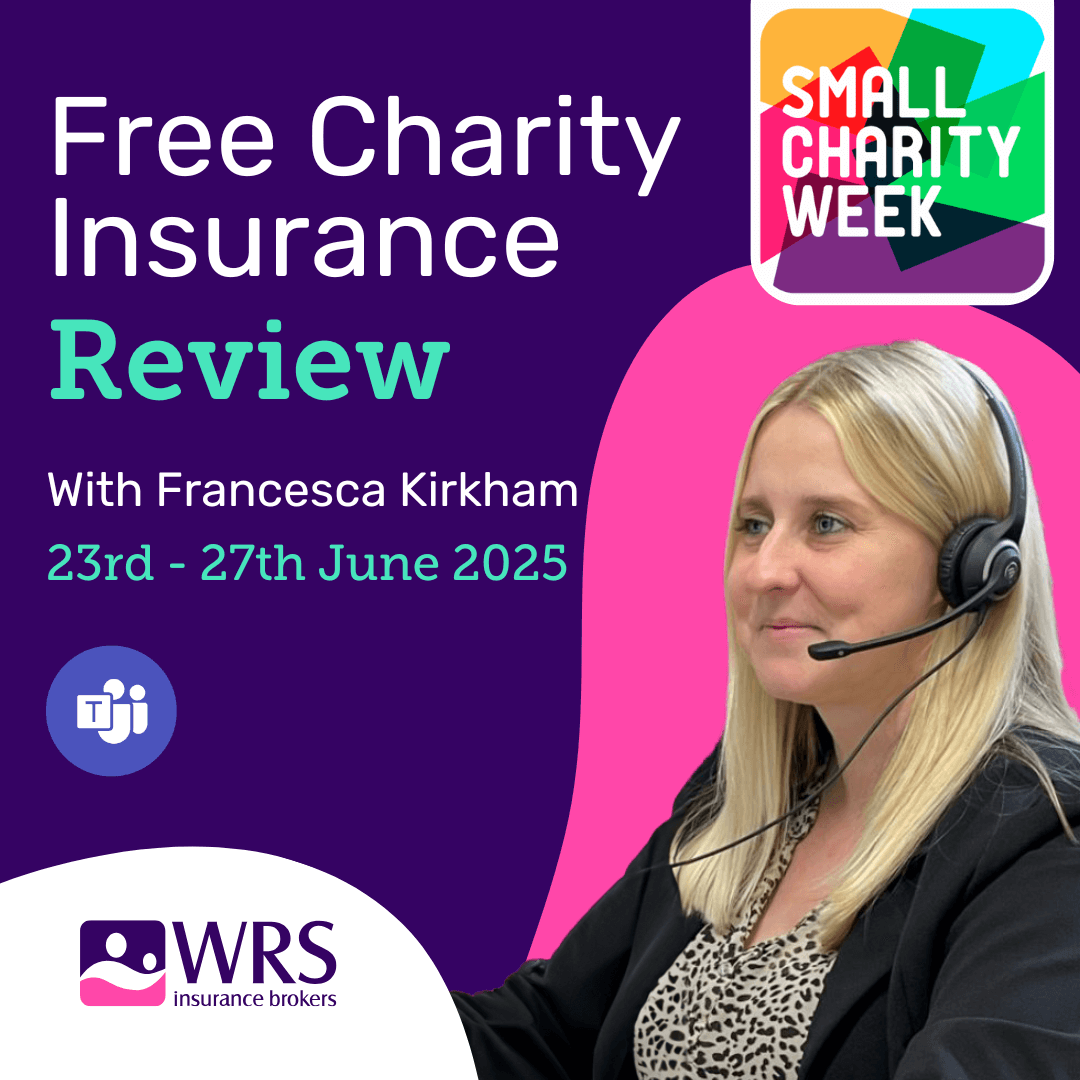 Got questions about your charity’s insurance?

Next week (24–28 June), we’re running free 1-2-1 sessions with our #CharityInsurance pro, Francesca Kirkham, for #SmallCharityWeek.

🎟Book in for practical, free and tailored guidance:
bit.ly/WRS-drop-in-se…

#WRSInsuranceBrokers