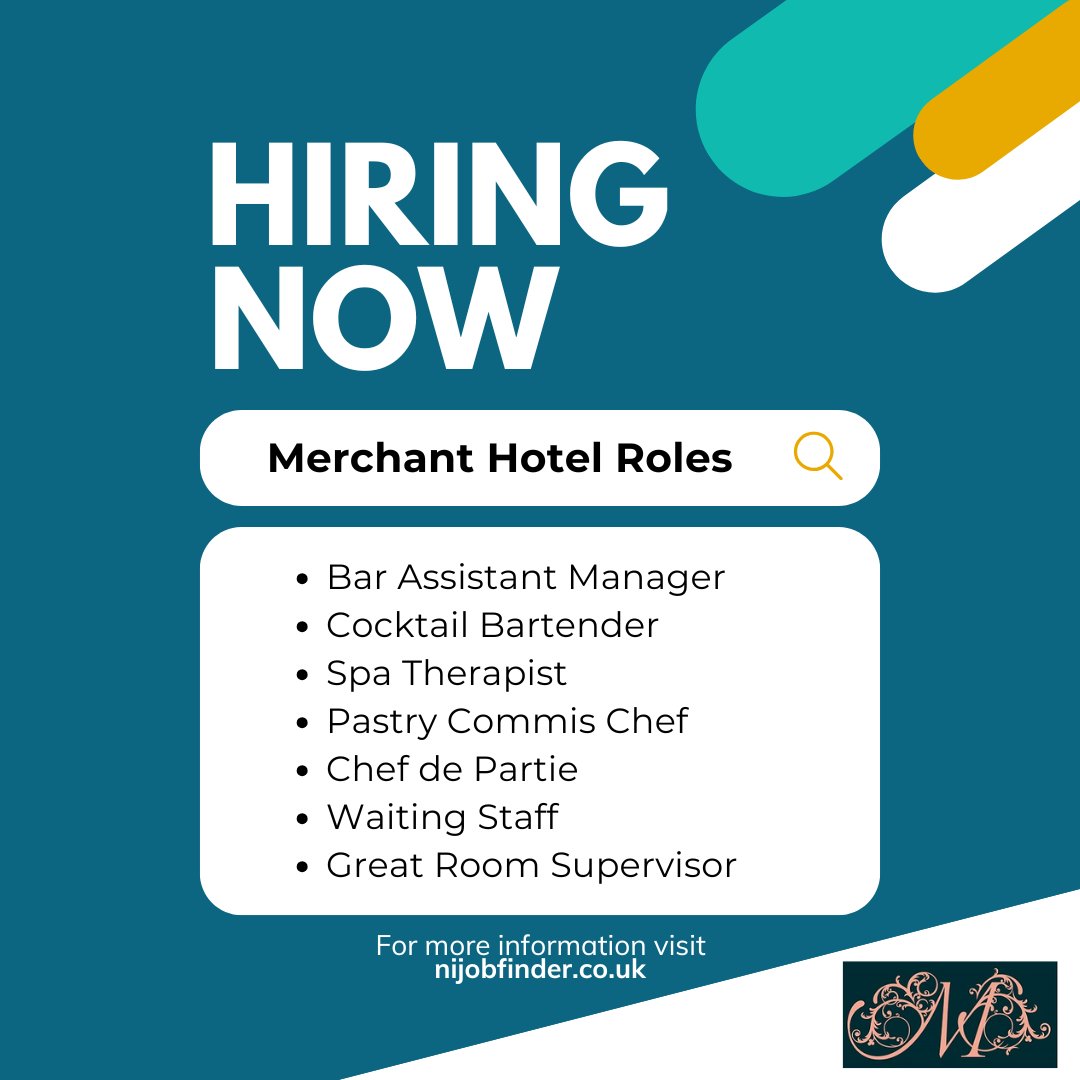nijobfinder (@nijobfinder) on Twitter photo Make your next move with one of Belfast’s most prestigious employers.
<a href="/MerchantHotel/">The Merchant Hotel</a> is hiring:
Cocktail Bartender
Spa Therapist
Pastry Commis Chef
And more
Kitchen-focused or a cocktail master?
Explore roles: shorturl.at/EWobO
#nijobfinder #BelfastJobs #Hospitality Make your next move with one of Belfast’s most prestigious employers.
<a href="/MerchantHotel/">The Merchant Hotel</a> is hiring:
Cocktail Bartender
Spa Therapist
Pastry Commis Chef
And more
Kitchen-focused or a cocktail master?
Explore roles: shorturl.at/EWobO
#nijobfinder #BelfastJobs #Hospitality
