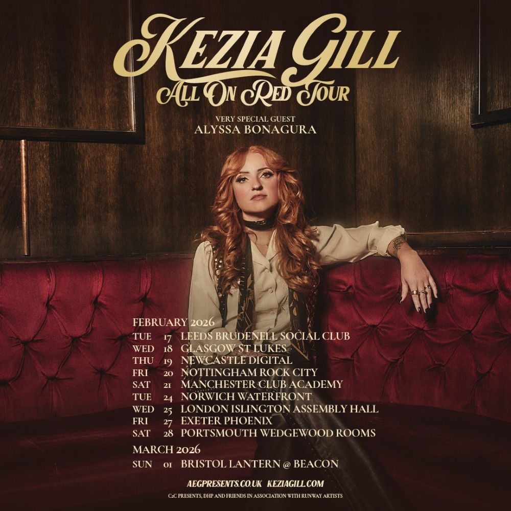 Kezia Gill signs to Snakefarm/Universal &amp; announces 2026 UK Headline Tour.

UK country &amp; Americana singer-songwriter Kezia Gill has signed to Snakefarm/Universal for the release of her forthcoming album, All on Red, and UK 2026 headliune tour.

Details, dates, tickets -