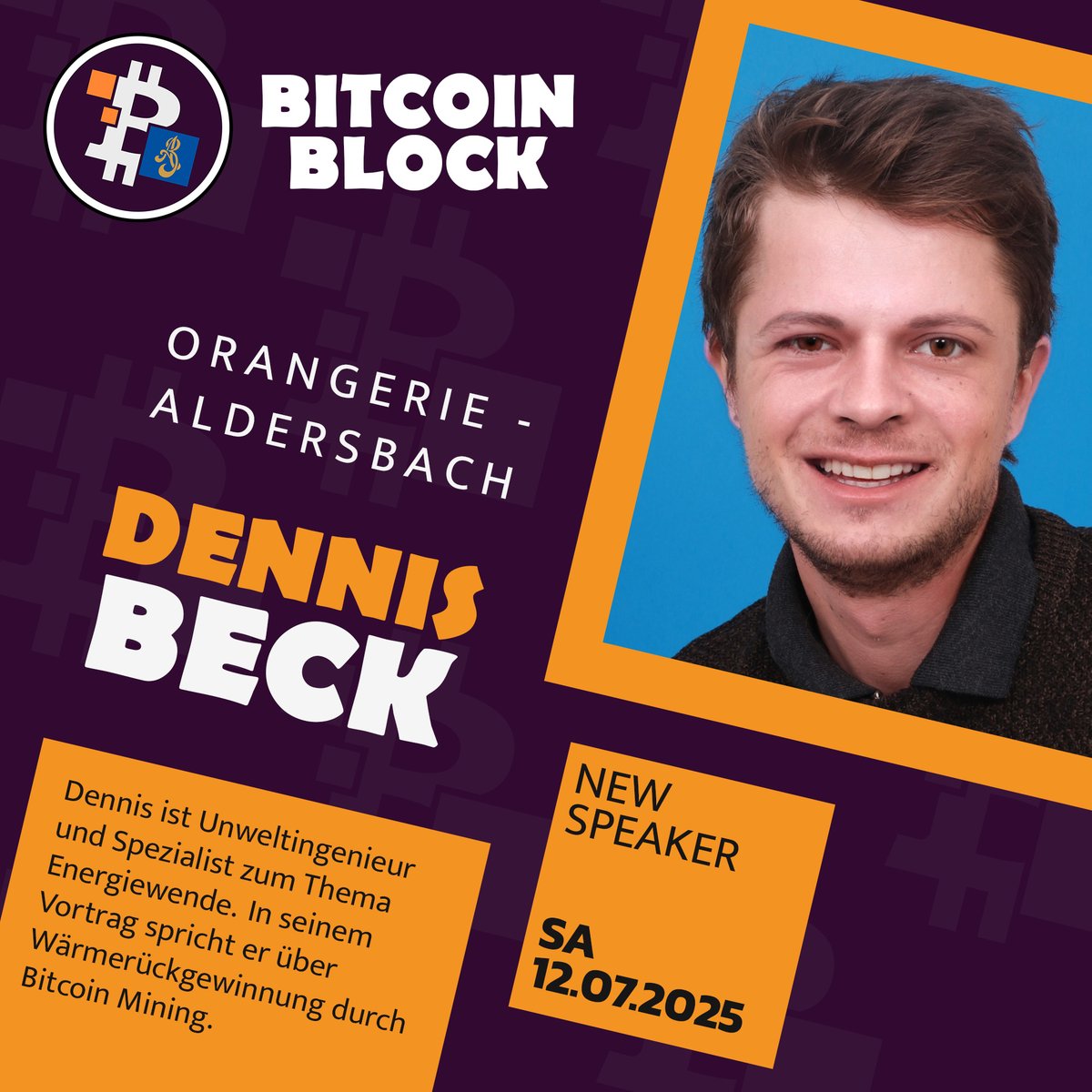 Bitcoin Block (@btctothemall) on Twitter photo Als Umweltingenieur ist Dennis genau der richtige um #Bitcoin Skeptikern zu erklären welches Potential in der Wärmerückgewinnung steckt. Wir freuen uns auf deinen Vortrag am 12.7. in Aldersbach! Eintritt frei! Als Umweltingenieur ist Dennis genau der richtige um #Bitcoin Skeptikern zu erklären welches Potential in der Wärmerückgewinnung steckt. Wir freuen uns auf deinen Vortrag am 12.7. in Aldersbach! Eintritt frei!