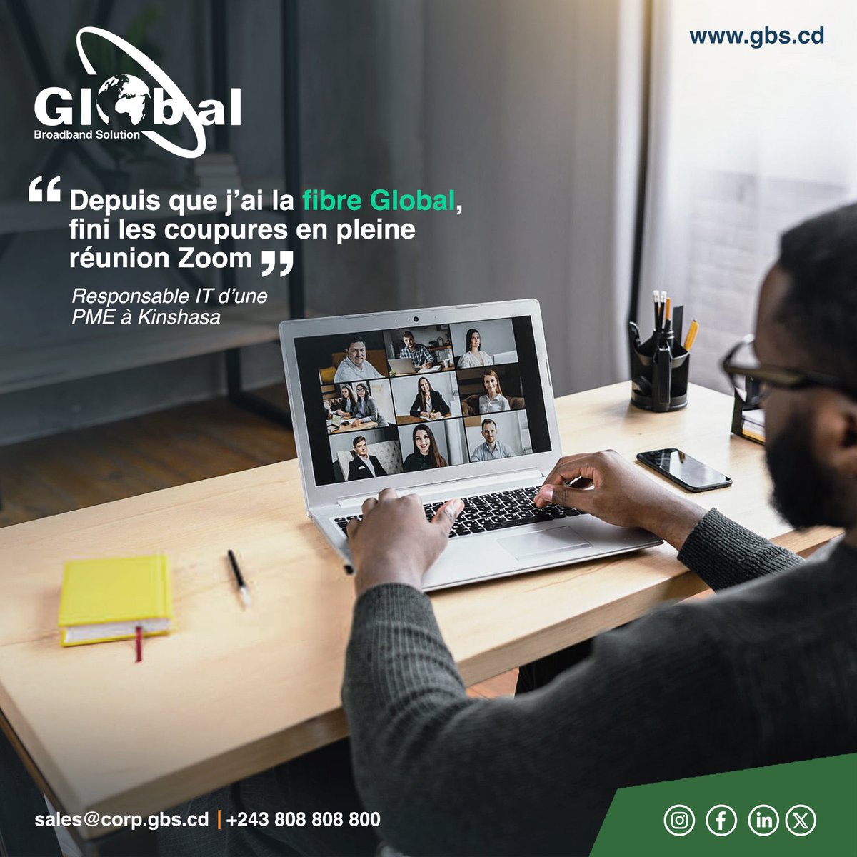 GlobalBSolution's tweet image. Ils témoignent…
Voici l’un de nos clients qui vient de souscrire à notre offre de la fibre optique. 

Faites comme lui et passez à la vitesse supérieure ! 

#GBS #Fibreoptique #ConnexionInternet #RDC #Kinshasa
