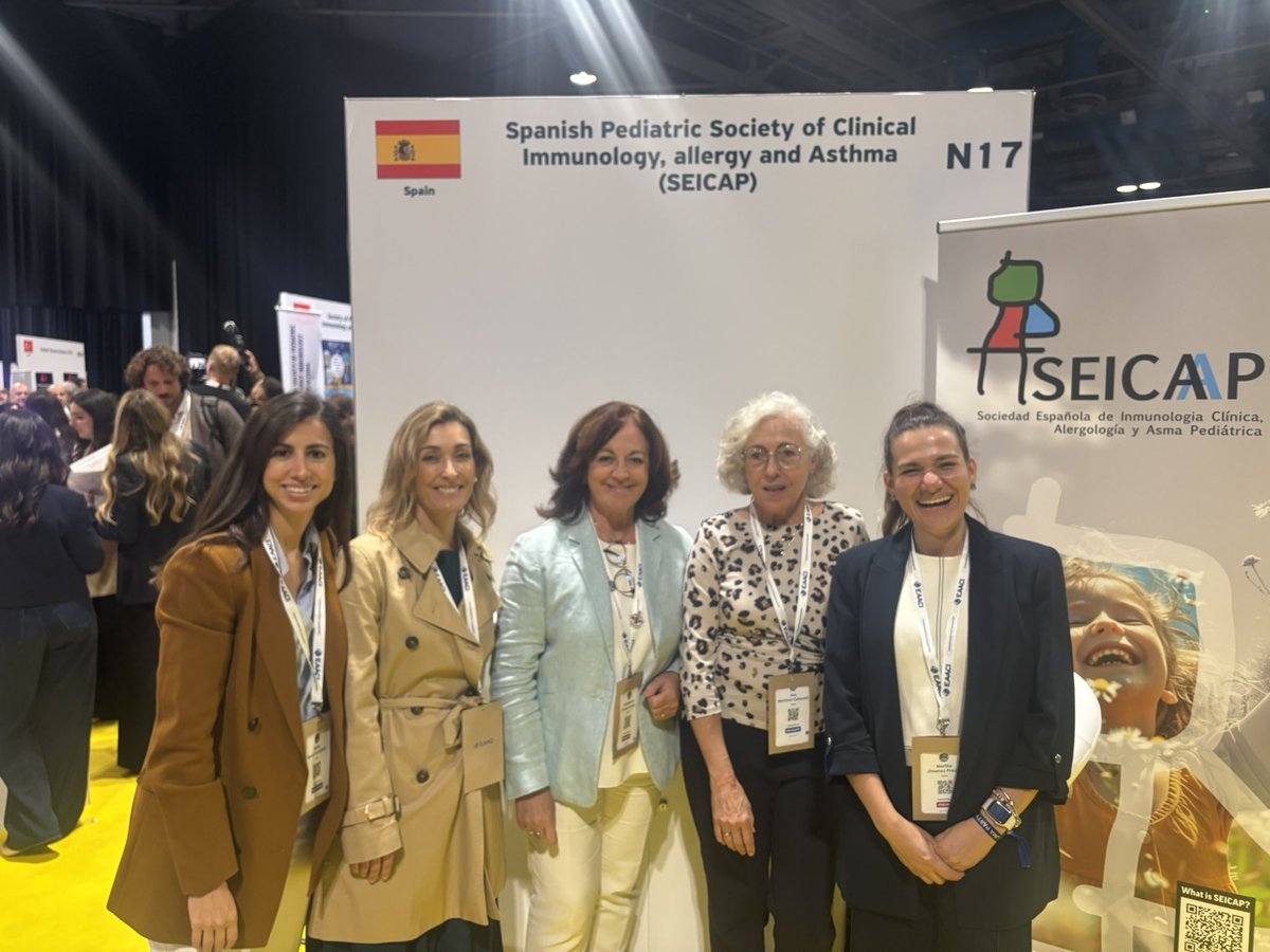 👏 The Spanish Society of Pediatric Clinical Immunology,  Allergy and Asthma (SEICAP) was proudly present at EAACI 2025 in Glasgow! 🤝 As an active member of the National Allergy Immunology Society Committee (NAIS) 
#EAACI2025 #SEICAP #NAIS #PediatricAllergy <a href="/EAACI_HQ/">EAACI</a>