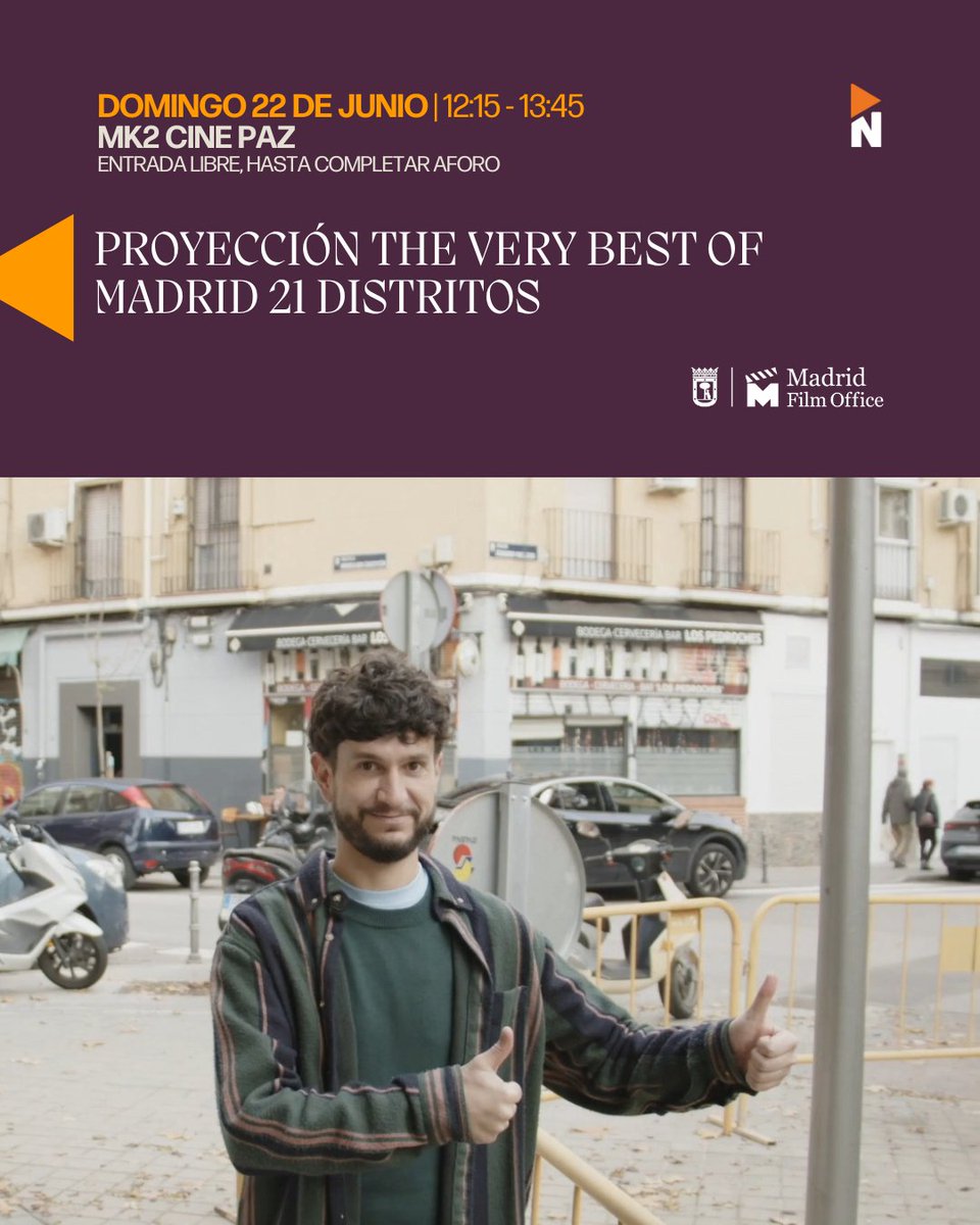 🎬✨ ¡Planazo de domingo para cinéfilos y curiosos del talento local! Los Cines MK Paz acoge la proyección de los mejores cortos del #PremioMadrid21Distritos, una selección top de notodos con sello madrileño. 🎥🟠

Más info y reservas 🔗 notodofilmfest.com/evento/proyecc…