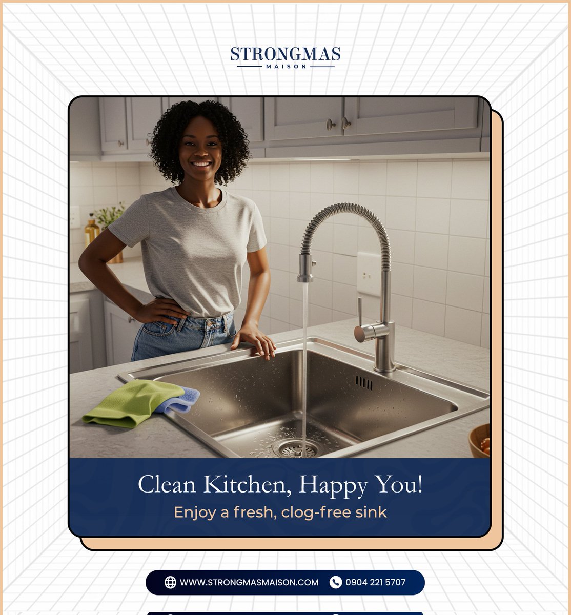 strongmasmaison's tweet photo. This 5-step kitchen hack will get your sink flowing in no time and save you stress, especially in Lekki where water pressure varies. 

Need a professional help? We’re a call away. 

#diyfix #homediy #strongmasmaison #facilitymanagement #iranisraelwar Benue Tunde Fulani #طهران https://t.co/9Df9nUhclF