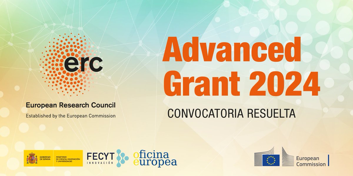 📣 Instituciones españolas desarrollarán 14 proyectos #AdvancedGrant2024 del <a href="/ERC_Research/">European Research Council (ERC)</a>.

➡ #FECYT presta apoyo para la preparación de propuestas a las convocatorias del Consejo Europeo de Investigación.

📝fecyt.es/actualidad/esp…
