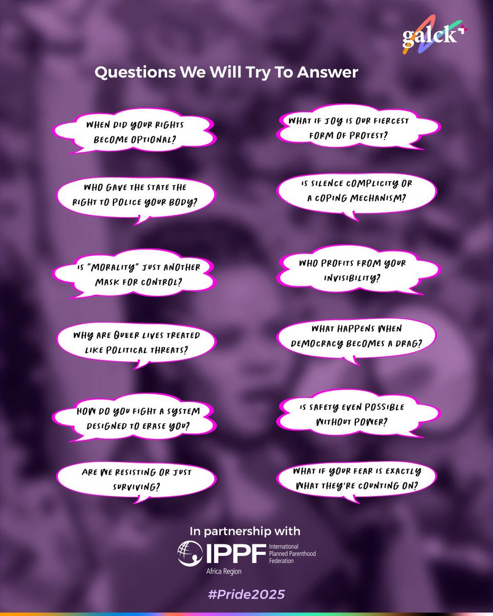 🌒 Voices After Dusk, June 27th!

Part of galck+’s Closetless Pride Weekend🏳️‍🌈

Join us for a bold dialogue on anti-rights movements, fascism &amp; how we rise! 

🎙️ With moderator <a href="/rachaelmwiks/">Rachael Mwikali</a> 
🤝 In partnership with <a href="/IPPFAR/">IPPFAR</a> 
📍 RSVP Here! 
tr.ee/eq8iyIY82K