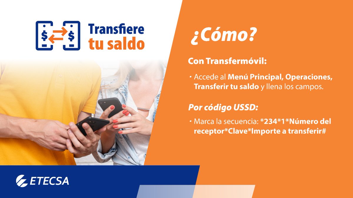 #Tranfermovil 
#EtecsaTeAcompaña