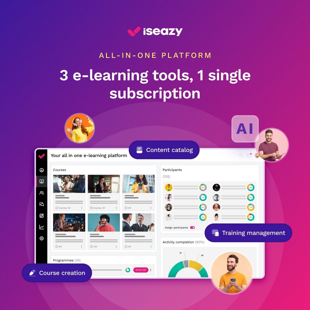 Is training your team costing you too much time and resources? With an all-in-one solution, you can save up to 40% in costs (Brandon Hall Group) and streamline every step.
✅Manage
✅Create
✅Access 540+ content titles.
All in one platform. Powered by AI. bit.ly/3ZUwkcl