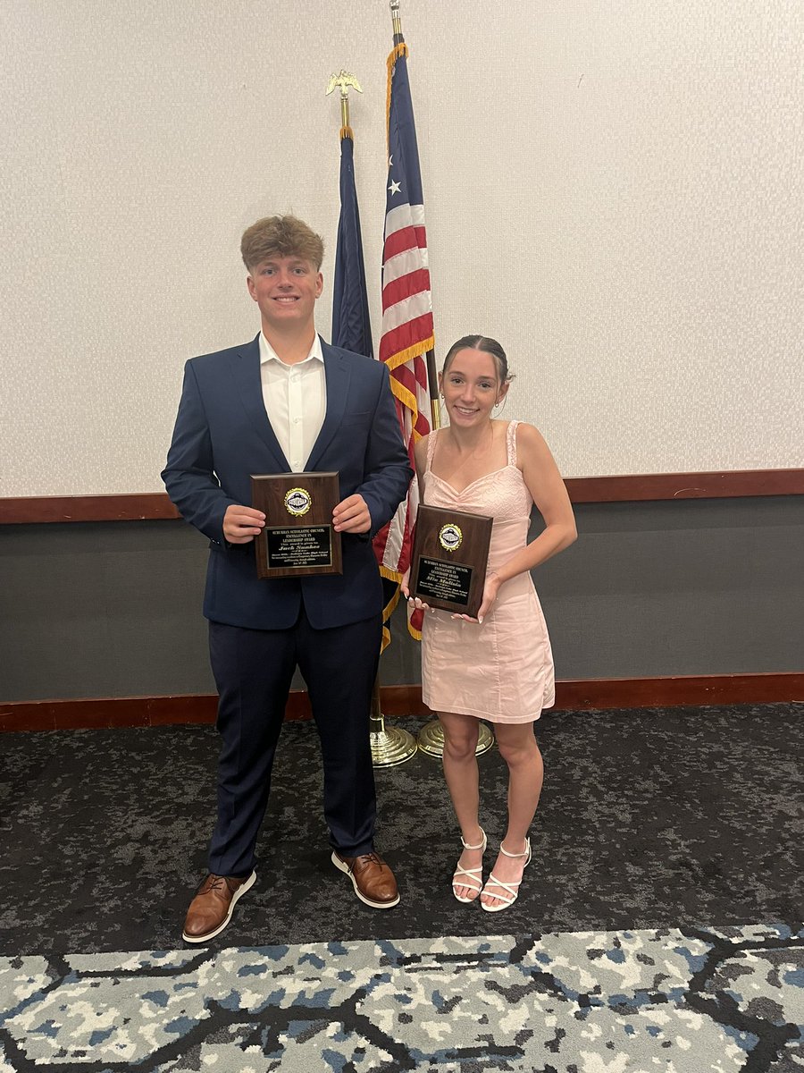 Congrats to our Suburban Council Excellence in Leadership award recipients from BH-BL Jack Sunkes and Mia Malizia. They were both recognized last evening with 25 other students from each school in the suburban council. Way to go!!
