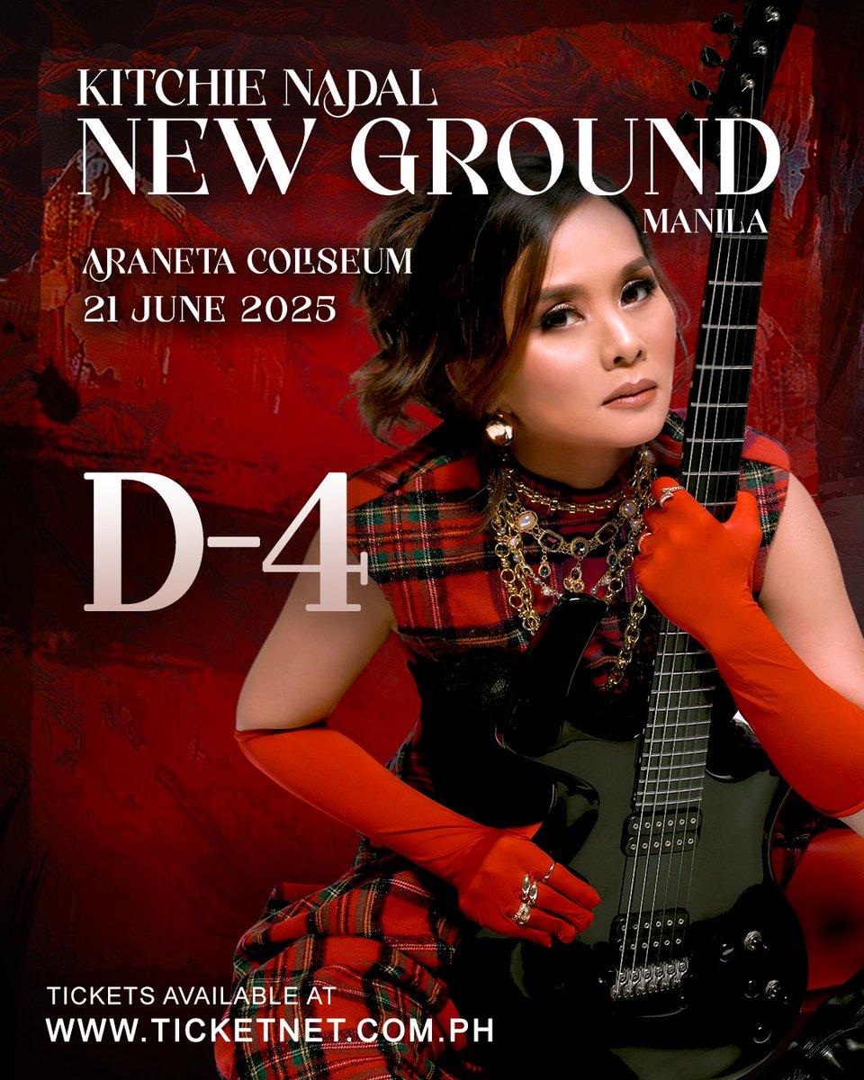 [𝗗-𝟰] 𝗞𝗜𝗧𝗖𝗛𝗜𝗘 𝗡𝗔𝗗𝗔𝗟: 𝗡𝗘𝗪 𝗚𝗥𝗢𝗨𝗡𝗗 𝗠𝗔𝗡𝗜𝗟𝗔

Can you believe it’s just four days away? We’re almost set for a special evening at Araneta💫

🎟️Tickets: ticketnet.com