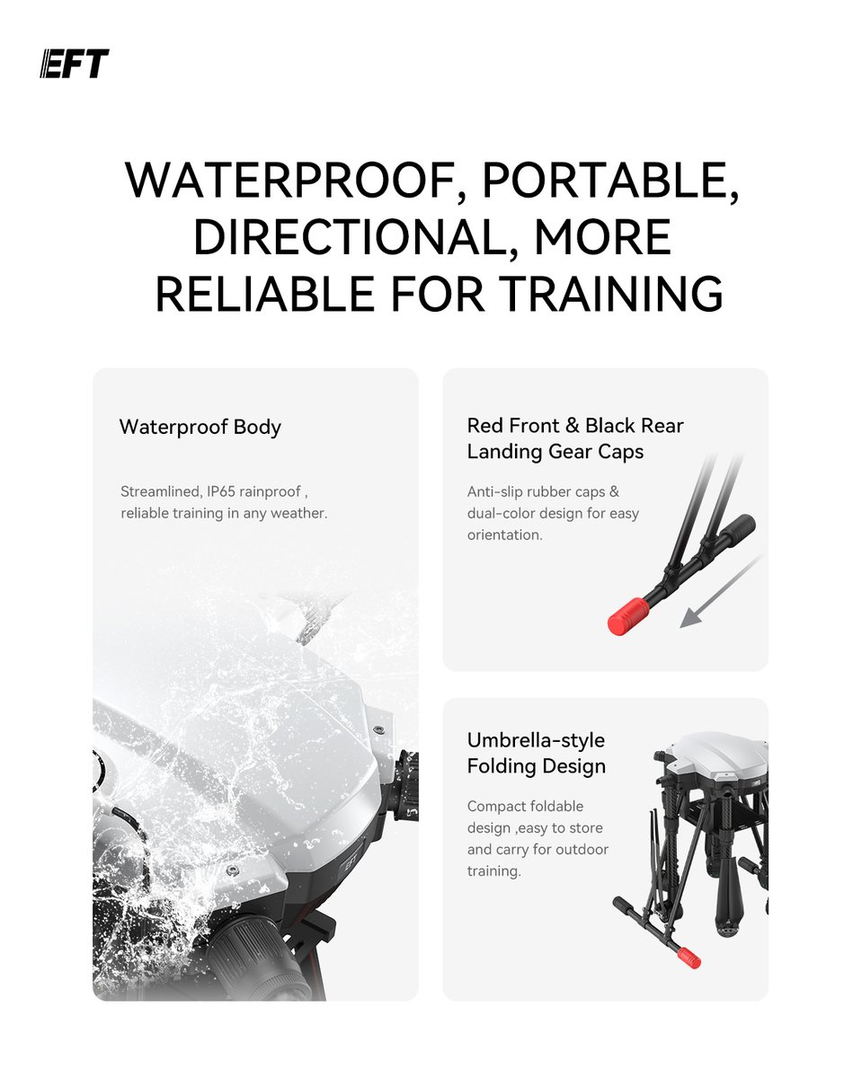 Hi there! Our training drones just got an upgrade!
From assembly to flight, everything's easier and smoother 💥
Easy to build, fix, and fly 👍
Perfect for training❗
#eftdrone #trainingdrone #X6100P #droneplatform